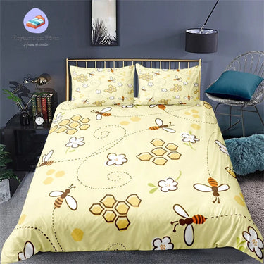 Housse de Couette Imprimé Abeille